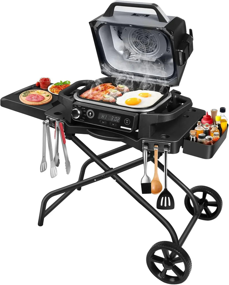 Collapsible Grill Stand for Ninja Woodfire Grill, Traeger, Pit Boss, and 22" Blackstone Griddle I1