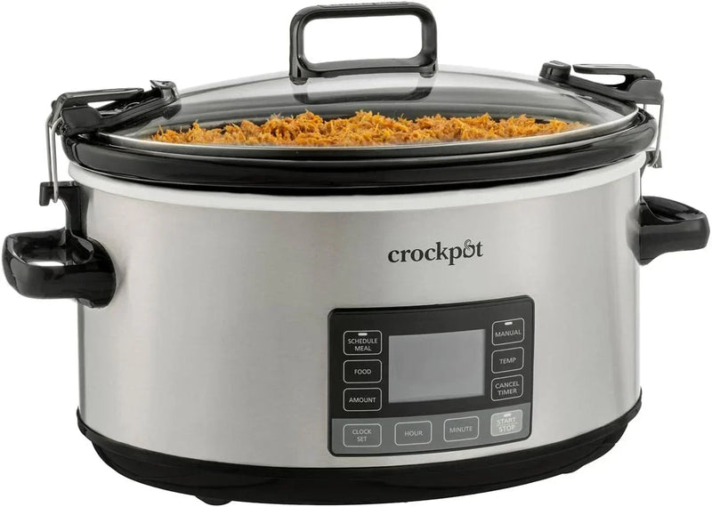 Crock-Pot 7 Quart Portable Programmable Slow Cooker with Timer and Locking Lid U9