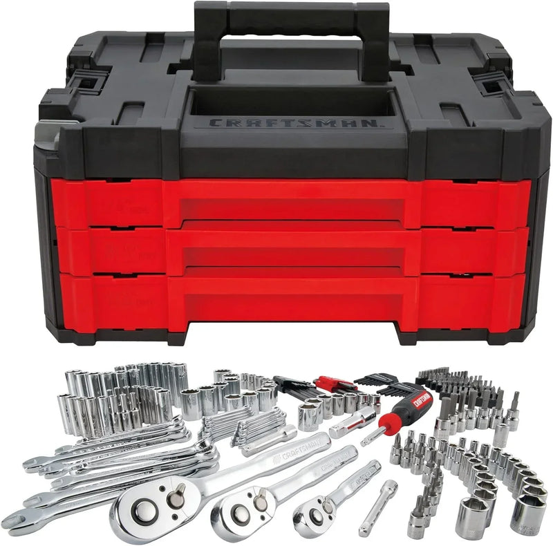 Craftsman 262-Piece Mechanic Tool Set, Master Socket Set with 3-Drawer VERSASTACK Tool Box, SAE/Metric Set (CMMT45309) C3