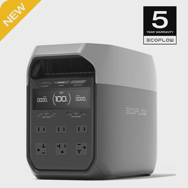 EF EcoFlow DELTA 3 Portable Power Station, Full Charge in 43 Min, 1024Wh LiFePO4 Battery, 1800W AC/100W USB-C Output, Solar Generator(Solar Panel... N8