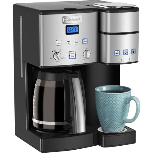 Cuisinart Single Serve 12 Cup Coffee Maker, Offers 3 Sizes: 6 Ounces, 8 Ounces and 10 Ounces, Stainless Steel, SS 15P1: Home & Kitchen G2