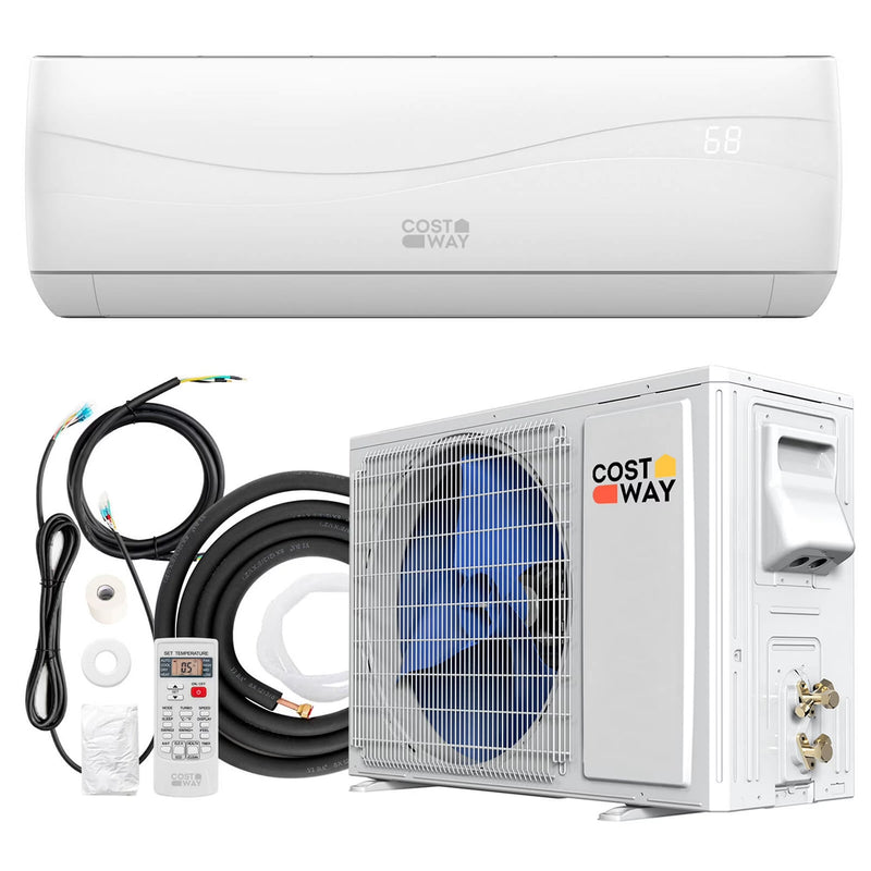 Costway 18000 BTU Mini Split Air Conditioner Heater 19 SEER2 1250 Sq. Ft Coverage B4