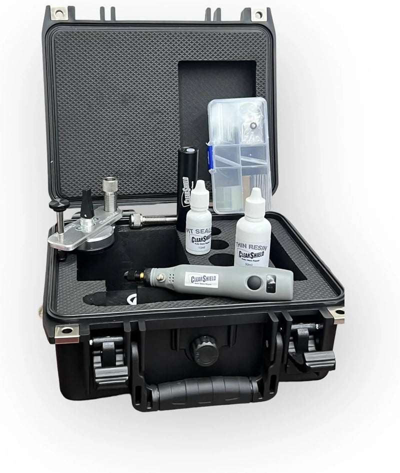 Clearshield Windshield Repair Kit Professional Auto Glass Repair Kit for Rock Chip or Cracks - Restores to a Fine Smooth Finish (1,000 Repairs) M6