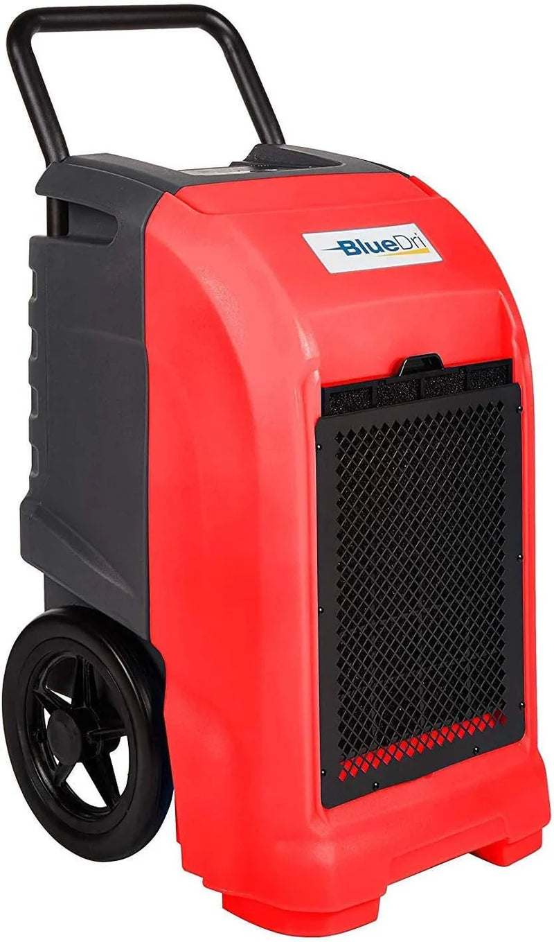 Commercial dehumidifier, suitable for homes, basements, garages and workplaces. Industrial water loss treatment equipment - a set of 1-piece, blue W7