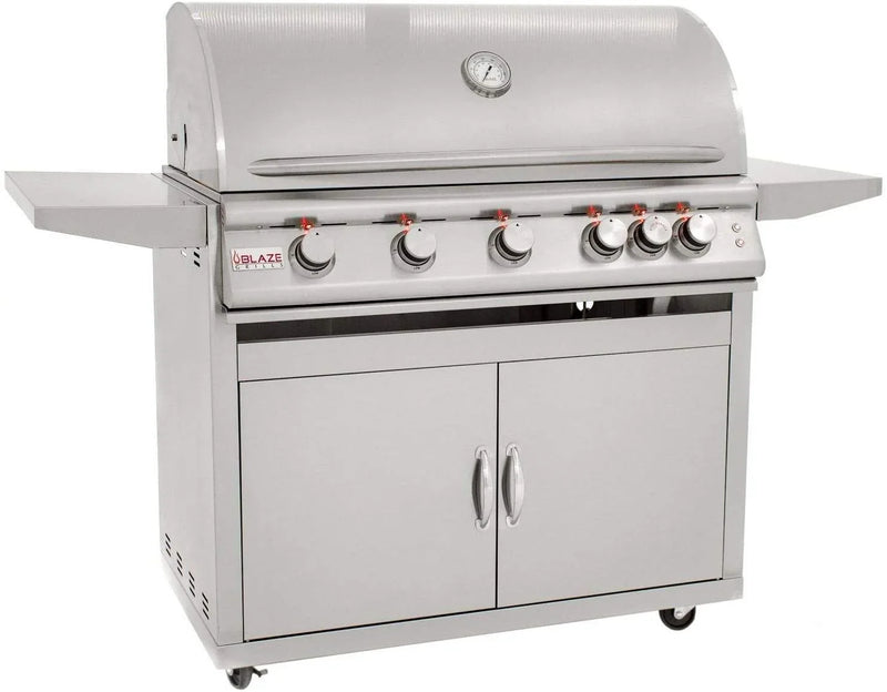 Blaze Freestanding Grill with Lights (BLZ-5LTE2-LP-BLZ-5-CART), 40-inch, Propane Gas I9