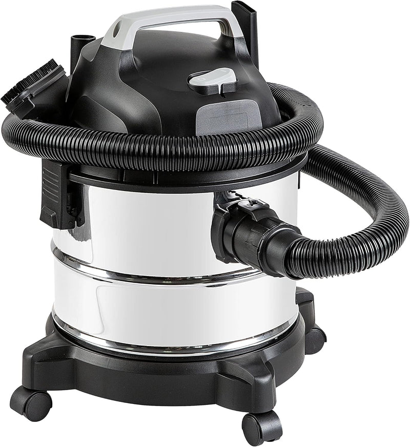 Basic type wet-dry dual-purpose vacuum cleaner, 4-gallon capacity for home use, 3 horsepower, stainless steel material, gray/black G2