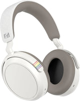 Consumer-grade audio power 4 wireless headphones - Support Bluetooth connection, equipped with adaptive noise cancellation function, clear calls, up to 60 hours of battery life, and customizable sound effects. White model.