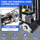 Automatic sliding door opener (controlled via APP), equipped with 4 remote controllers, 750-watt electric sliding door opener motor remote control kit, with wireless keyboard, suitable for sliding door openers up to 40 feet in length.