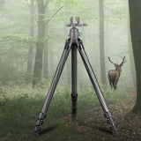 Hunting tripod, equipped with 44mm ball head and Aka Swiss and Picatinny adapters, 62.2-inch heavy-duty stable tripod, suitable for shooting, hunting and outdoor activities