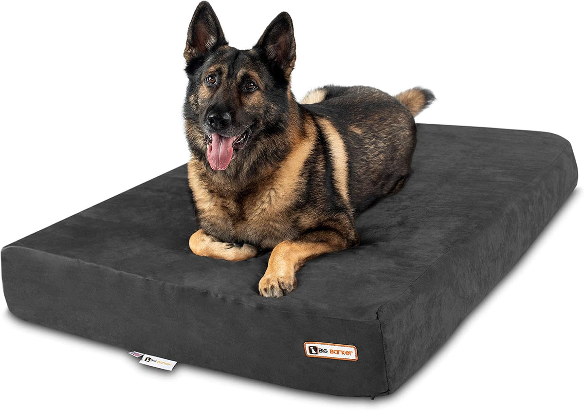 Fashion oversized dog bed (XL size, dark gray) - Thickness 7 inches, soft and comfortable, ergonomic cushion - Oversized dog bed - Durable and washable microfiber cover