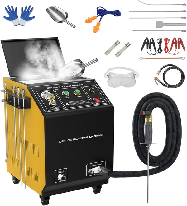 Dry Ice Blasting Machine,HTS705 Pellet Dry Ice Blasters,Industrial Dry Ice Blasting Cleaning Machine, Dry Ice Blaster Engine Cleaner Intake Valve Cleaner, Dry Ice Blast Cleaners 110V/220V L5
