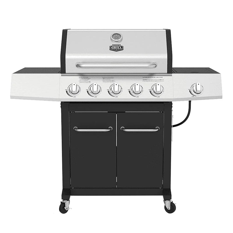 Burner Propane Gas Grill with Side Burner F5