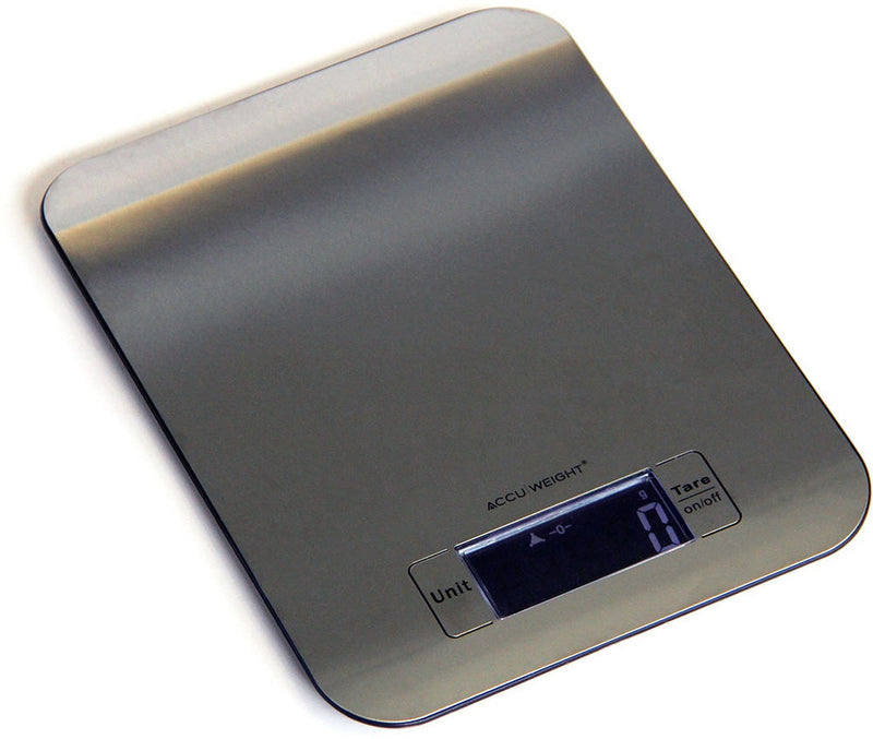 Accuweight Stainless Steel Slim Kitchen Scale, 5kg X7