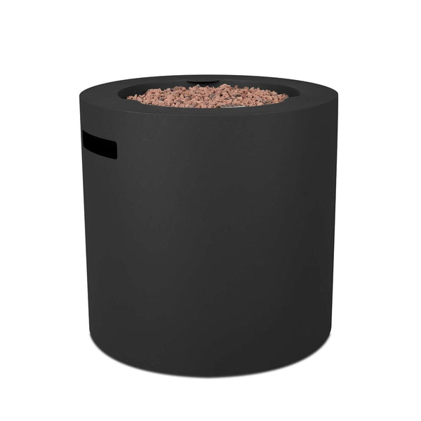 Aegean Steel Propane Fire Pit Hidden Tank in Black, 24-in L4