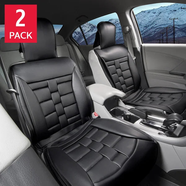 Alpena Black Padded Universal Fit Luxury Seat Cover, 2-pack Y4