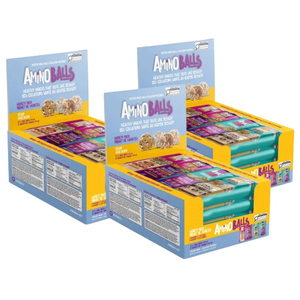 Amino Balls Vegan Protein Variety Pack, 36 x 40 g Y7