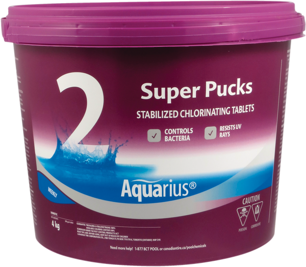 Aquarius Step 2 Super Pucks Water Stabilized Chlorinating Tablets, 4-kg U3