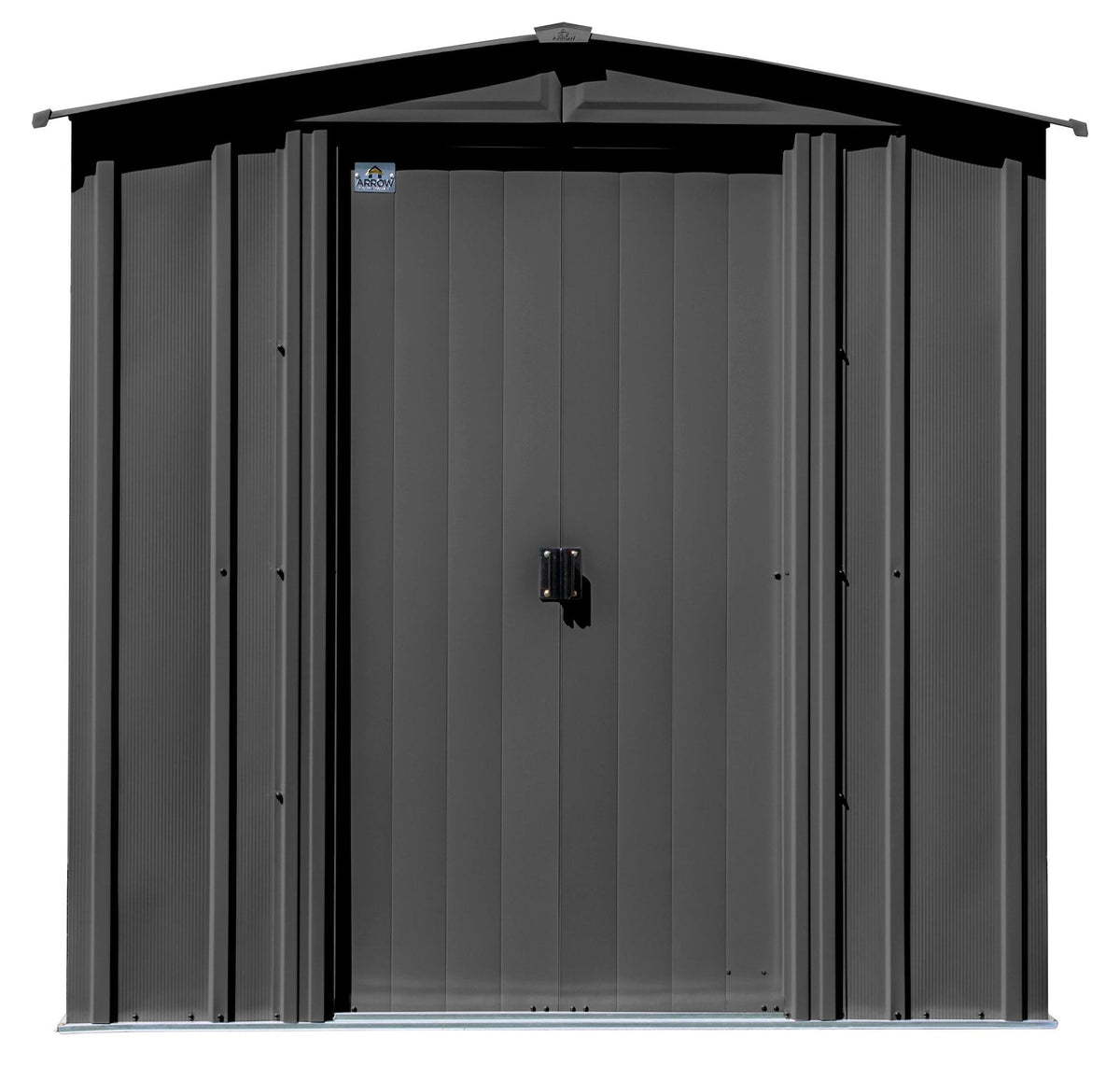 Arrow Classic Galvanized Steel Storage Shed, Charcoal, 6-ft x 5-ft