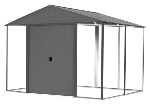 Arrow Ironwood Steel Hybrid Shed Kit, Anthracite, 10-ft x 8-ft Z5