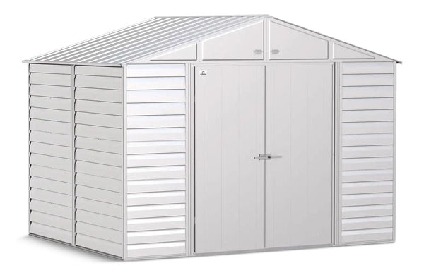 Arrow Select Galvanized Steel Storage Shed, Flute Grey, 10-ft x 8-ft T2