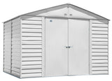 Arrow Select Galvanized Steel Storage Shed, Flute Grey, 10-ft x 8-ft