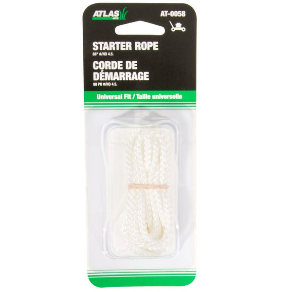 Atlas Lawn Mower Replacement Starter Cord/Rope, Nylon, 88-in x 1/8-in G7