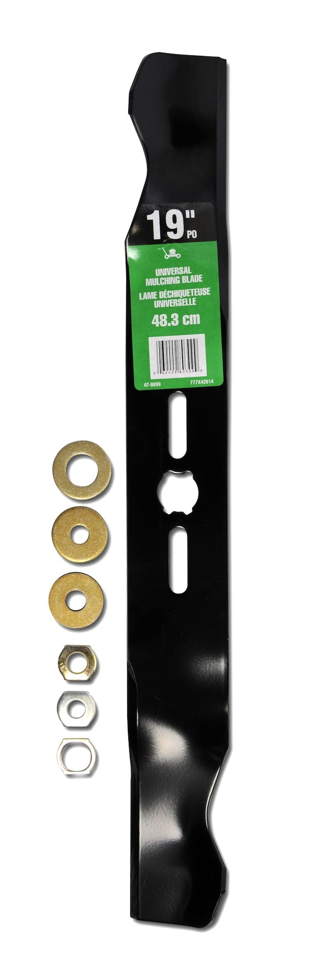 Atlas Universal Lawn Mower Replacement Mulching Blade, 19-in, Black R2