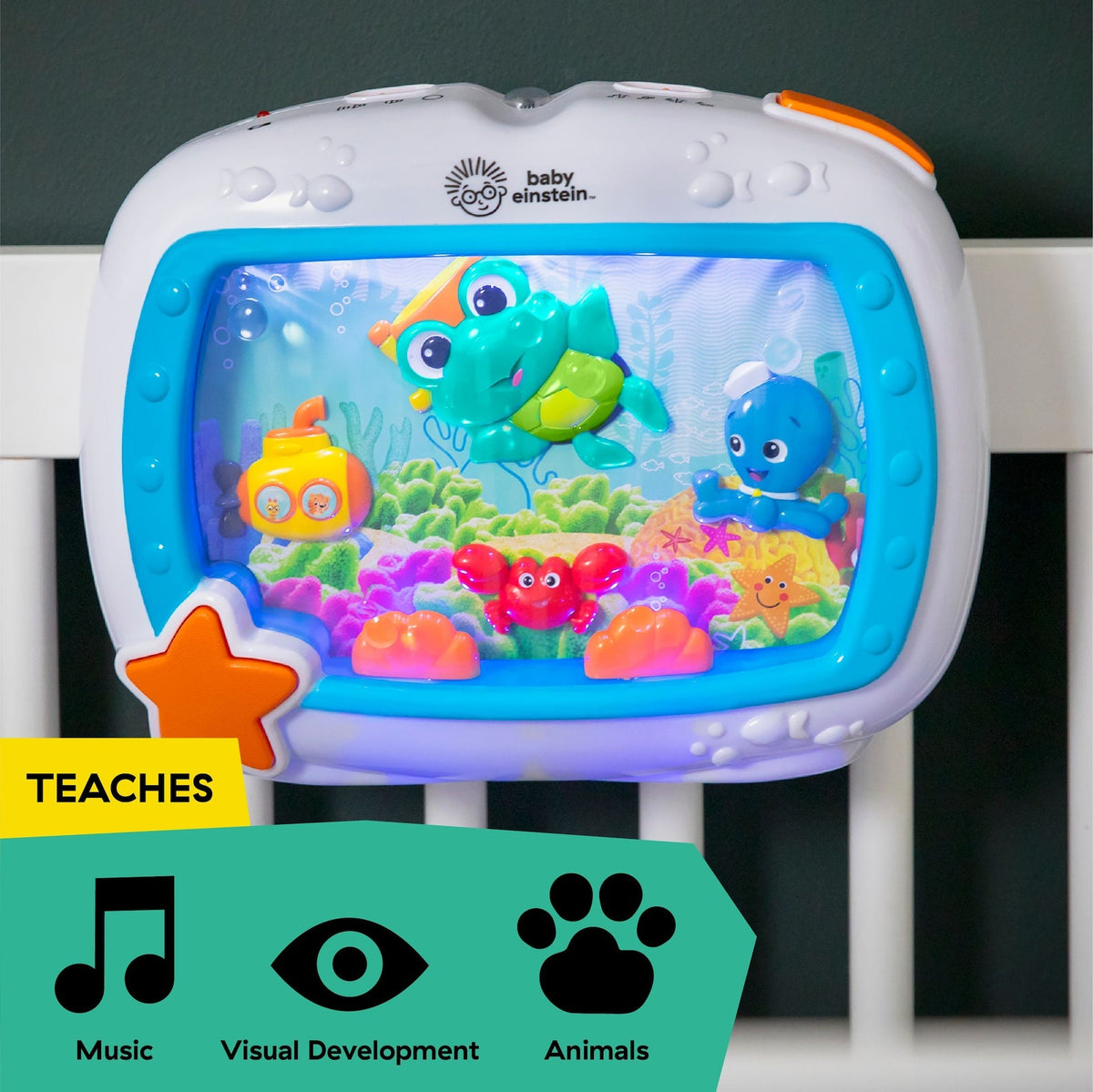 Baby Einstein Sea Dreams Soother Musical Crib Toy and Sound Machine