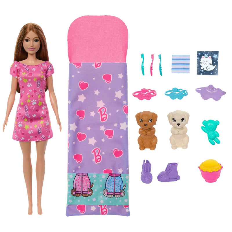 Barbie Skipper Doll & Puppy Slumber Party Playset, Kids Ages 3+ N1
