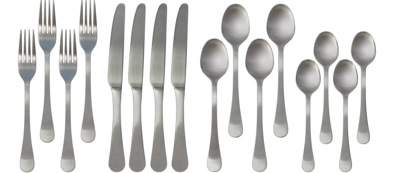 Basic Stainless Steel Flatware Set, Serves 4, 16-pc U9