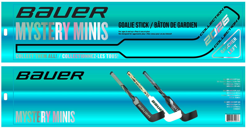 Bauer 2026 Mystery Mini Goalie Hockey Stick, 18-in Z2