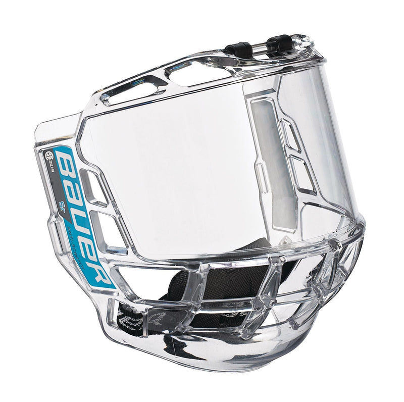 Bauer Concept 3 Clear Hockey Full Face Mask/Shield/Fishbowl with High-Impact Polycarbonate Shield Q7
