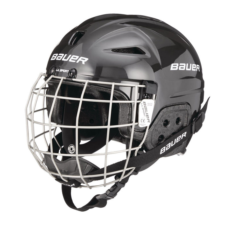 Bauer Lil' Sport Child Hockey Helmet & Cage Combo, Youth, Black B7