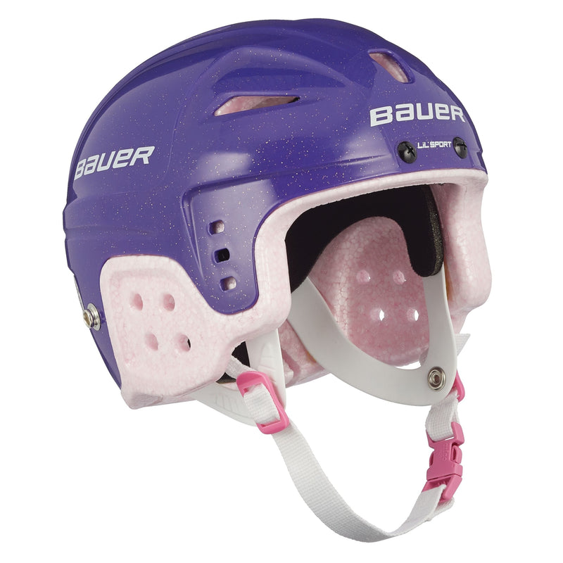 Bauer Lil' Sport Hockey Helmet, Youth, Purple & Pink Q4