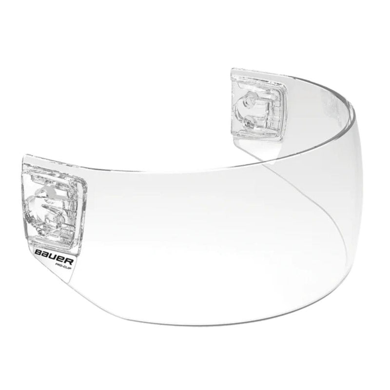 Bauer Pro-Clip Straight Hockey Helmet Visor with Clips, Junior/Senior, Clear J2