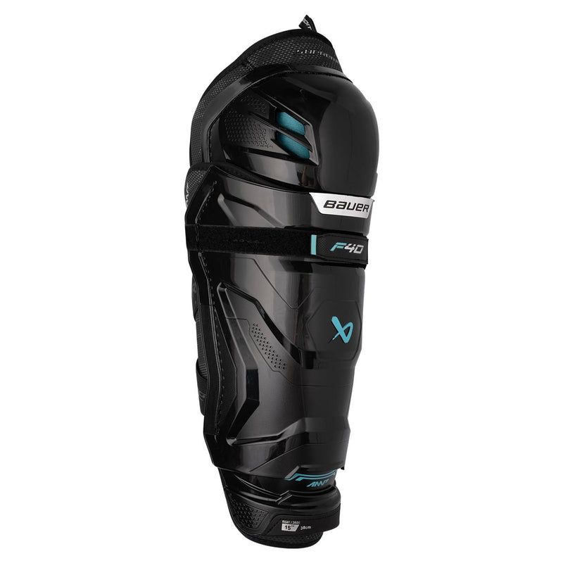Bauer Supreme F40 Hockey Shin Guards, Intermediate, Black, Assorted Sizes T1