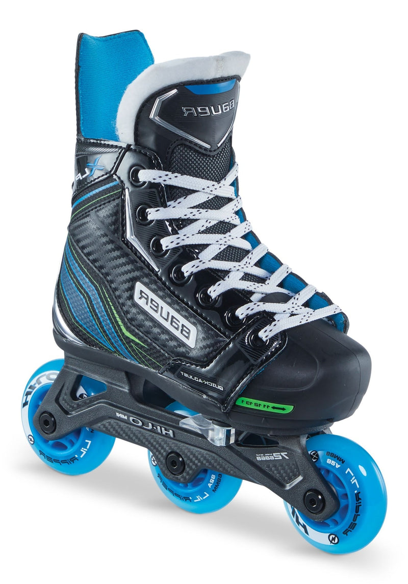 Bauer XLP Adjustable Roller Hockey Inline Skates, Youth/Junior, Assorted Sizes J4