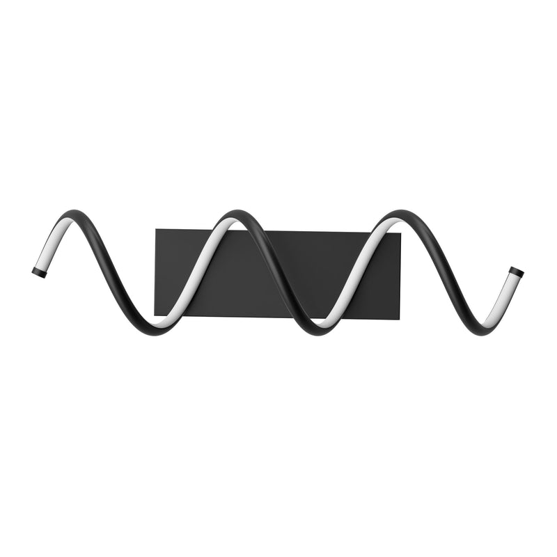 BAZZ Dante 16W/3000K Matte Black Integrated LED Wall Lamp Vanity Light T4