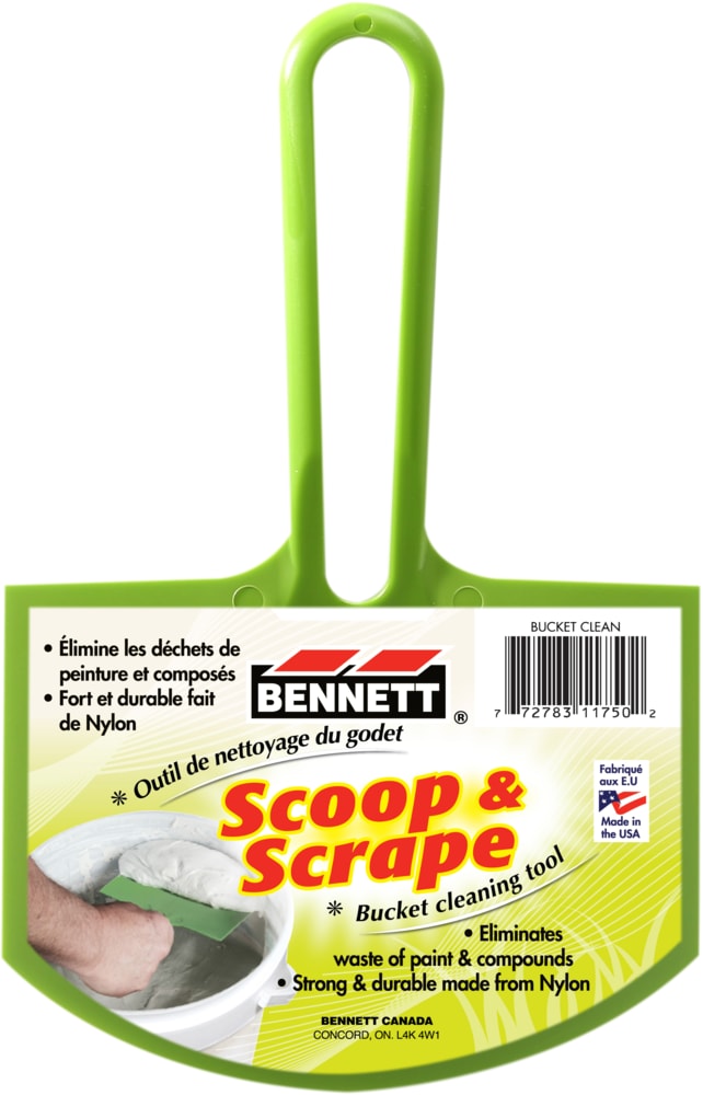 Bennett Plastic Paint Bucket Clean Scoop, 6-in O7