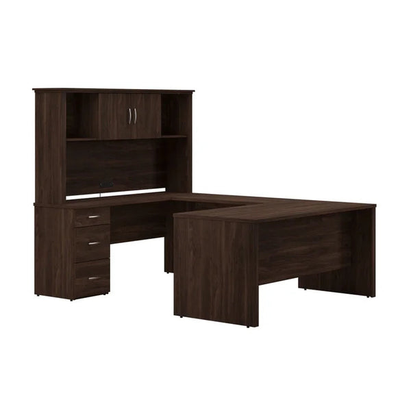 Bestar - Gosford U-Shaped Desk with Hutch T9