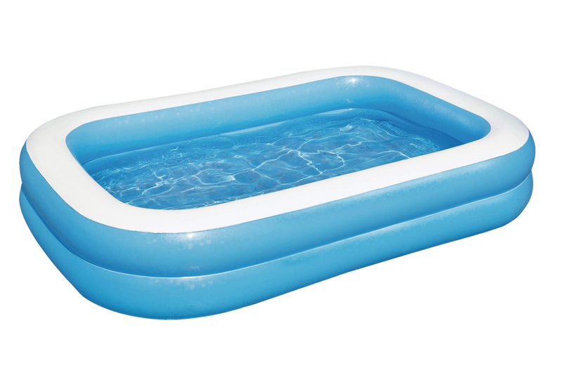Bestway Rectangular Inflatable Family Wading Pool, 8.5-ft x 5.8-ft x 20-in D5