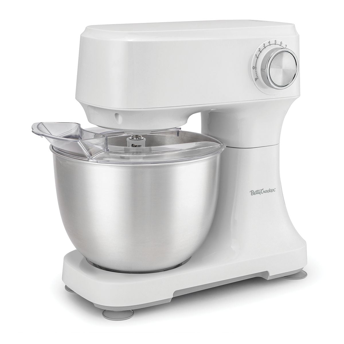 Betty Crocker 300W 10-Speed Stand Mixer, White