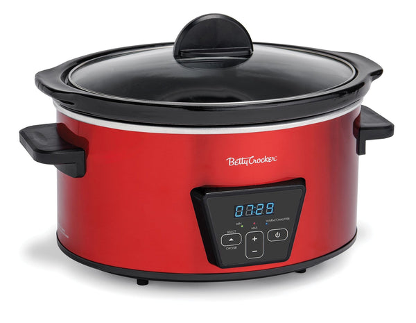 Betty Crocker Digital Programmable Slow Cooker with Tempered Glass Lid, 5-qt H7