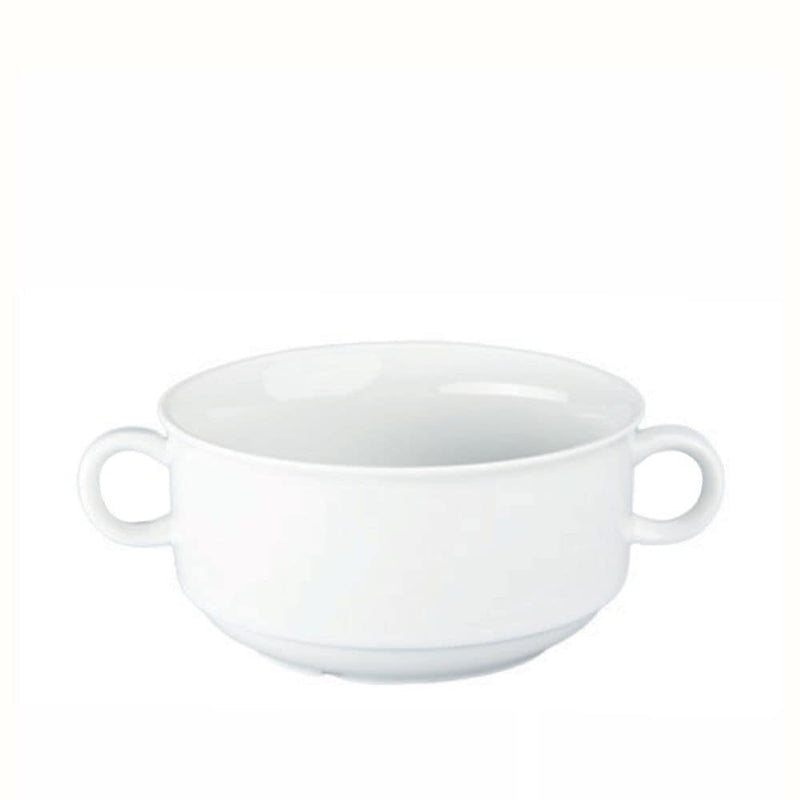 BIA Porcelain Creme Soup Bowl with Handle, White, 355-mL V3