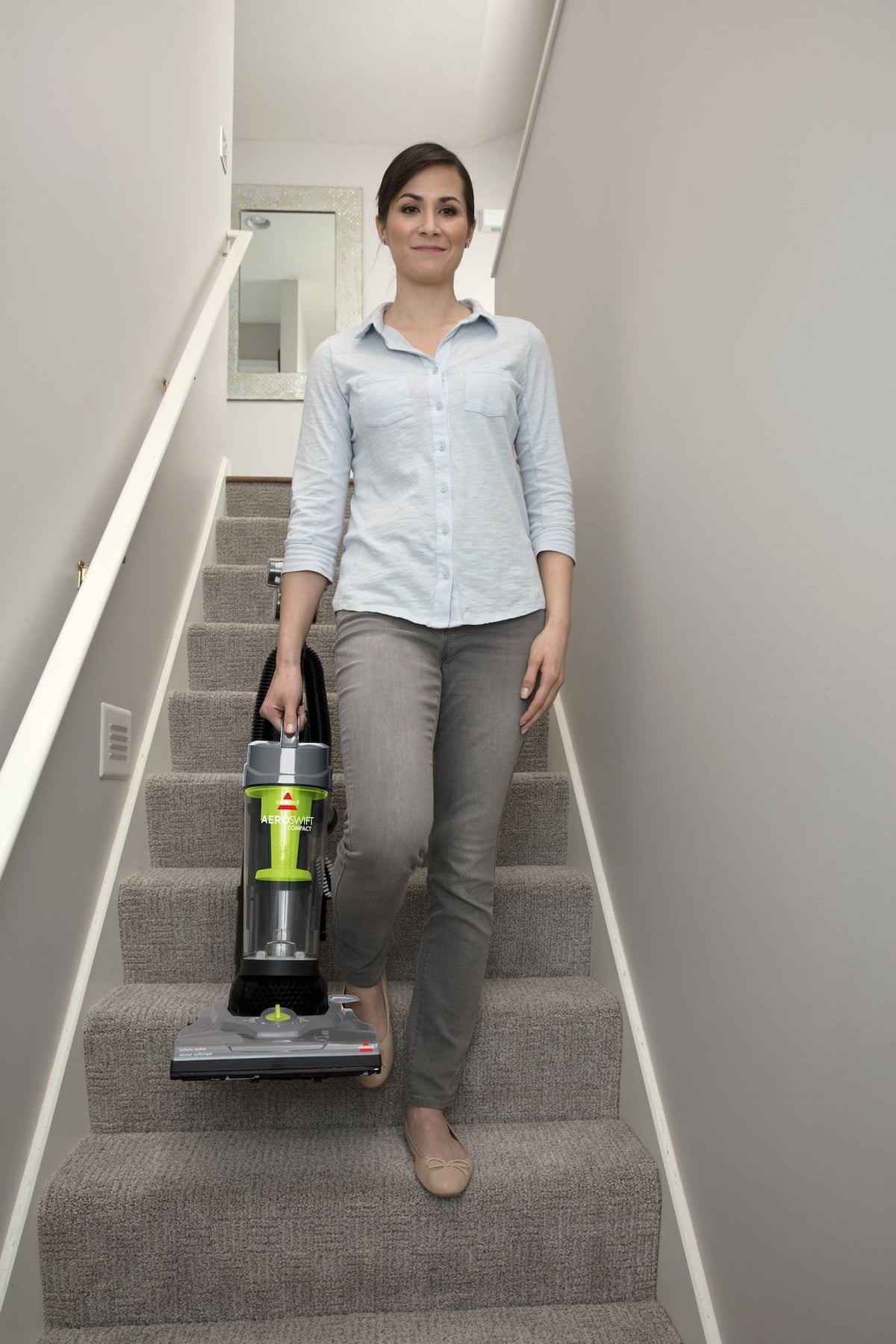 BISSELL AeroSwift Compact Bagless Upright Corded Vacuum Cleaner