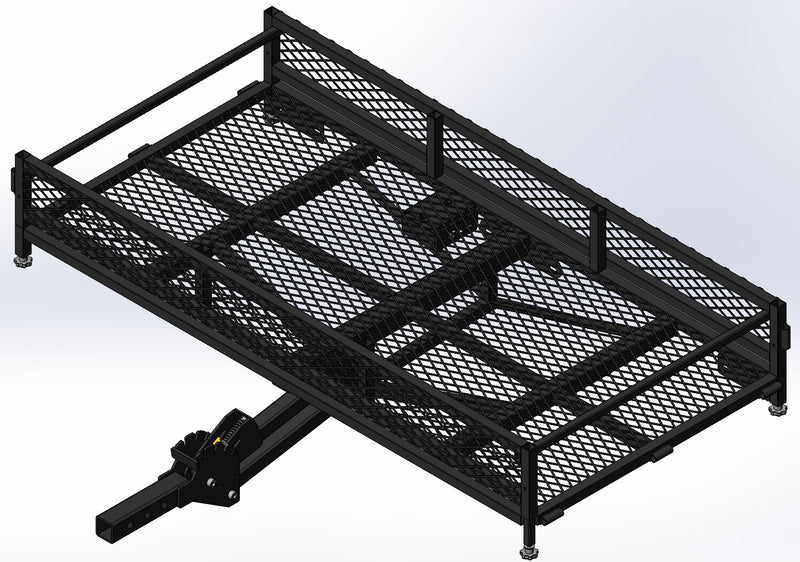 Black Bulldog Hitch Mount Adjustable Height Cargo Carrier W2