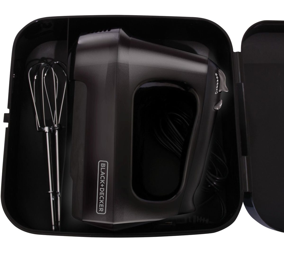 Black & Decker 6-Speeds Hand Mixer with Storage Case Black