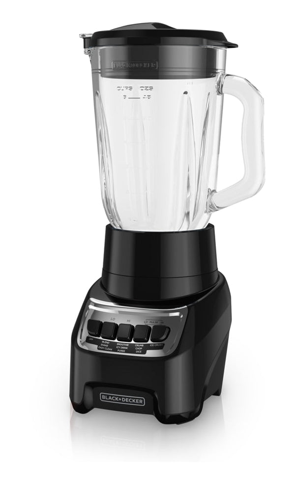 Black & Decker Blender Power Crush 4-Speed Piano Key, Black, 700W T4