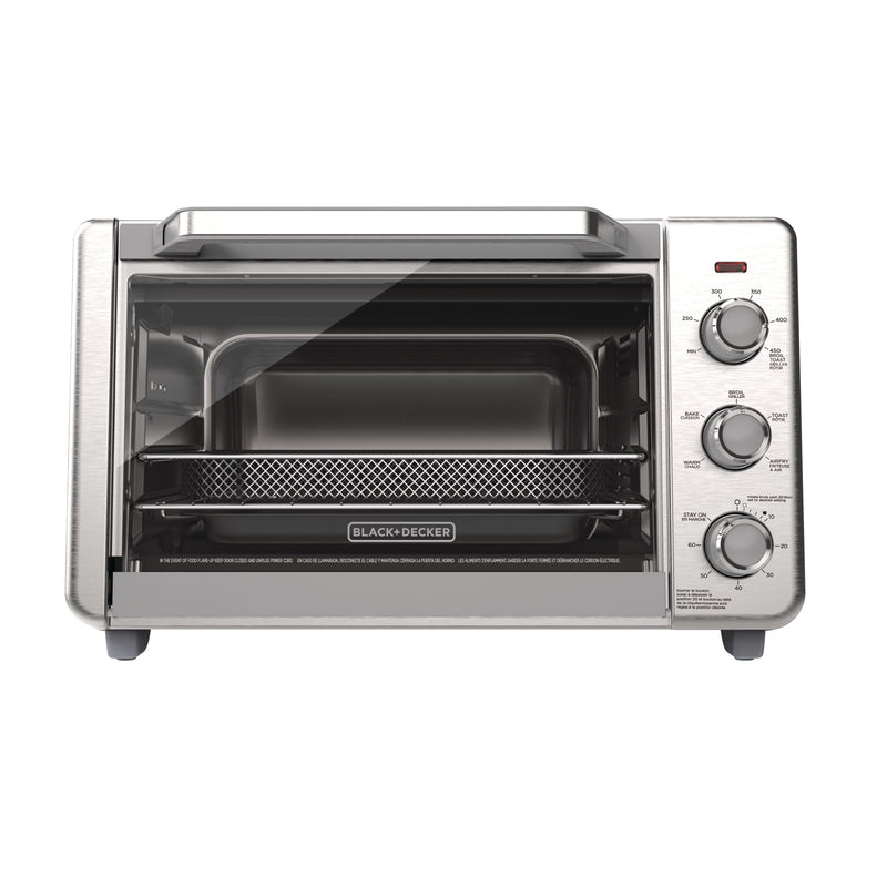 Black & Decker Crisp 'N bake 6-Slice Air Fryer Toaster Oven, Stainless Steel, 5 Cooking Functions X5