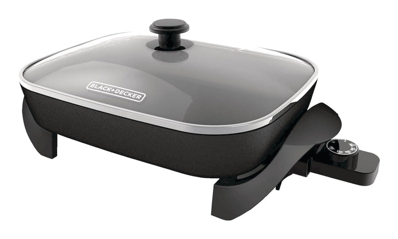 Black & Decker Family-Sized Non-Stick Electric Skillet, Black, 12x15-in N8
